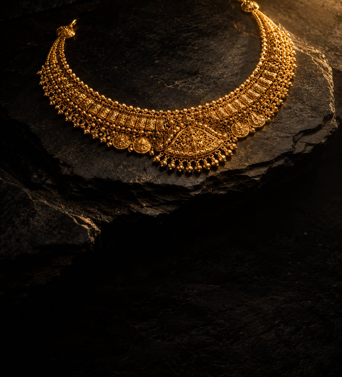 Gold necklace collection